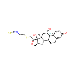 C[C@@H]1C[C@H]2[C@@H]3CCC4=CC(=O)C=C[C@]4(C)[C@@]3(F)[C@@H](O)C[C@]2(C)[C@@]1(O)C(=O)CSCCN=C=S ZINC000013649960