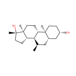 C[C@@H]1C[C@H]2C[C@@H](O)CC[C@]2(C)[C@H]2CC[C@@]3(C)[C@@H](CC[C@]3(C)O)[C@@H]21 ZINC000029051685