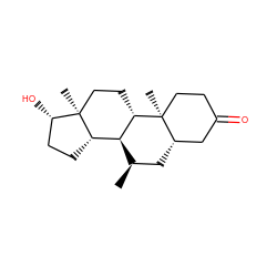 C[C@@H]1C[C@H]2CC(=O)CC[C@]2(C)[C@H]2CC[C@]3(C)[C@@H](O)CC[C@H]3[C@@H]21 ZINC000029052411