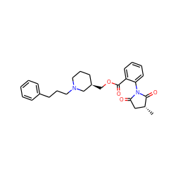 C[C@@H]1CC(=O)N(c2ccccc2C(=O)OC[C@@H]2CCCN(CCCc3ccccc3)C2)C1=O ZINC000026383893