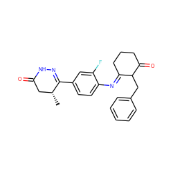 C[C@@H]1CC(=O)NN=C1c1ccc(/N=C2\CCCC(=O)C2Cc2ccccc2)c(F)c1 ZINC000100904042