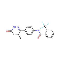 C[C@@H]1CC(=O)NN=C1c1ccc(NC(=O)c2ccccc2C(F)(F)F)cc1 ZINC000013587285