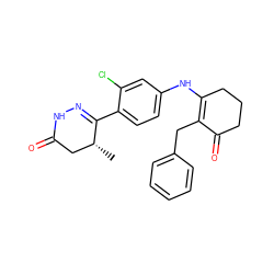 C[C@@H]1CC(=O)NN=C1c1ccc(NC2=C(Cc3ccccc3)C(=O)CCC2)cc1Cl ZINC000013587310