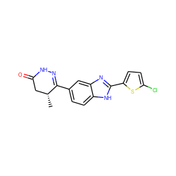 C[C@@H]1CC(=O)NN=C1c1ccc2[nH]c(-c3ccc(Cl)s3)nc2c1 ZINC000027201711