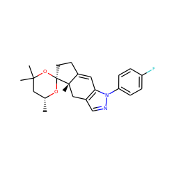 C[C@@H]1CC(C)(C)O[C@]2(CCC3=Cc4c(cnn4-c4ccc(F)cc4)C[C@@]32C)O1 ZINC000028523068