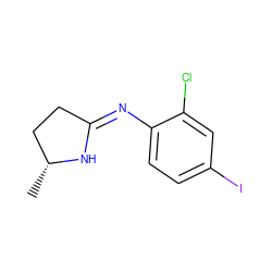 C[C@@H]1CC/C(=N/c2ccc(I)cc2Cl)N1 ZINC000067980449