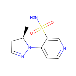 C[C@@H]1CC=NN1c1ccncc1S(N)(=O)=O ZINC000049853497