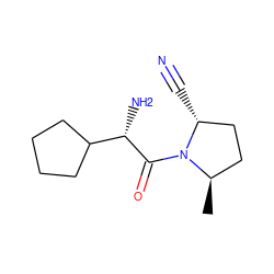 C[C@@H]1CC[C@@H](C#N)N1C(=O)[C@@H](N)C1CCCC1 ZINC000036310855