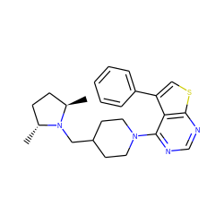 C[C@@H]1CC[C@@H](C)N1CC1CCN(c2ncnc3scc(-c4ccccc4)c23)CC1 ZINC000146481348