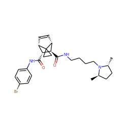 C[C@@H]1CC[C@@H](C)N1CCCCNC(=O)[C@H]1[C@H](C(=O)Nc2ccc(Br)cc2)[C@@H]2C=C[C@H]1C21CC1 ZINC000168463007