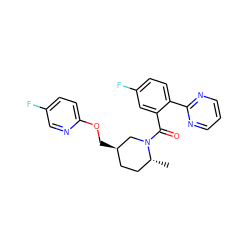 C[C@@H]1CC[C@@H](COc2ccc(F)cn2)CN1C(=O)c1cc(F)ccc1-c1ncccn1 ZINC000096175597