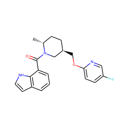 C[C@@H]1CC[C@@H](COc2ccc(F)cn2)CN1C(=O)c1cccc2cc[nH]c12 ZINC000096175600