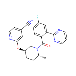 C[C@@H]1CC[C@@H](Oc2cc(C#N)ccn2)CN1C(=O)c1ccc(F)cc1-c1ncccn1 ZINC000096167309