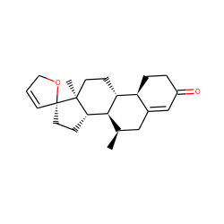 C[C@@H]1CC2=CC(=O)CC[C@@H]2[C@H]2CC[C@@]3(C)[C@@H](CC[C@@]34C=CCO4)[C@@H]21 ZINC000043206350