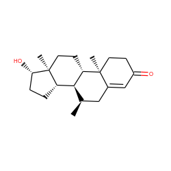 C[C@@H]1CC2=CC(=O)CC[C@]2(C)[C@H]2CC[C@]3(C)[C@@H](O)CC[C@H]3[C@@H]21 ZINC000005735540