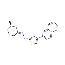 C[C@@H]1CCC/C(=N\Nc2nc(-c3ccc4ccccc4c3)cs2)C1 ZINC000169330830