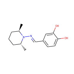 C[C@@H]1CCC[C@@H](C)N1/N=C/c1ccc(O)c(O)c1 ZINC000006586377