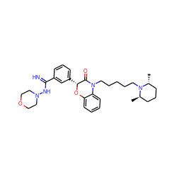 C[C@@H]1CCC[C@@H](C)N1CCCCCN1C(=O)[C@@H](c2cccc(C(=N)NN3CCOCC3)c2)Oc2ccccc21 ZINC000027331129