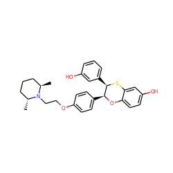 C[C@@H]1CCC[C@@H](C)N1CCOc1ccc([C@@H]2Oc3ccc(O)cc3S[C@@H]2c2cccc(O)c2)cc1 ZINC000026652449