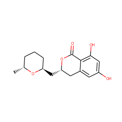 C[C@@H]1CCC[C@@H](C[C@H]2Cc3cc(O)cc(O)c3C(=O)O2)O1 ZINC000045301277