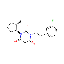 C[C@@H]1CCC[C@@H]1N1C(=O)CC(=O)N(CCc2cccc(Cl)c2)C1=O ZINC000101678264