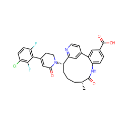 C[C@@H]1CCC[C@H](N2CCC(c3c(F)ccc(Cl)c3F)=CC2=O)c2cc(ccn2)-c2cc(C(=O)O)ccc2NC1=O ZINC000220106764