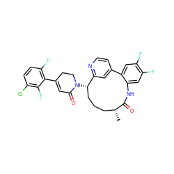 C[C@@H]1CCC[C@H](N2CCC(c3c(F)ccc(Cl)c3F)=CC2=O)c2cc(ccn2)-c2cc(F)c(F)cc2NC1=O ZINC000220129317