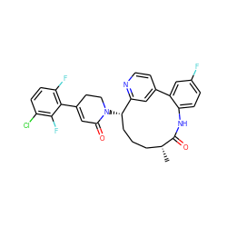 C[C@@H]1CCC[C@H](N2CCC(c3c(F)ccc(Cl)c3F)=CC2=O)c2cc(ccn2)-c2cc(F)ccc2NC1=O ZINC000220104640