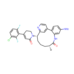 C[C@@H]1CCC[C@H](N2CCC(c3c(F)ccc(Cl)c3F)=CC2=O)c2cc(ccn2)-c2ccc(N)cc2NC1=O ZINC000208175696