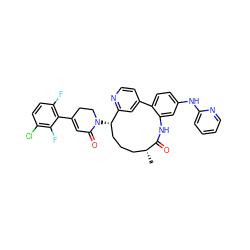 C[C@@H]1CCC[C@H](N2CCC(c3c(F)ccc(Cl)c3F)=CC2=O)c2cc(ccn2)-c2ccc(Nc3ccccn3)cc2NC1=O ZINC000220115669