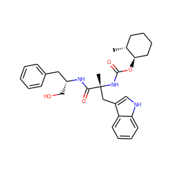 C[C@@H]1CCCC[C@H]1OC(=O)N[C@](C)(Cc1c[nH]c2ccccc12)C(=O)N[C@H](CO)Cc1ccccc1 ZINC000013454604