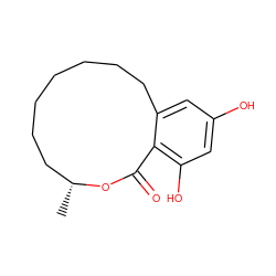 C[C@@H]1CCCCCCCc2cc(O)cc(O)c2C(=O)O1 ZINC000034319582