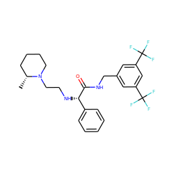 C[C@@H]1CCCCN1CCN[C@H](C(=O)NCc1cc(C(F)(F)F)cc(C(F)(F)F)c1)c1ccccc1 ZINC000034804121