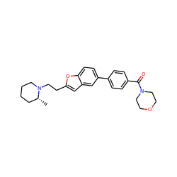 C[C@@H]1CCCCN1CCc1cc2cc(-c3ccc(C(=O)N4CCOCC4)cc3)ccc2o1 ZINC000013589391