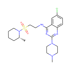 C[C@@H]1CCCCN1S(=O)(=O)CCNc1nc(N2CCN(C)CC2)nc2ccc(Cl)cc12 ZINC000045339215