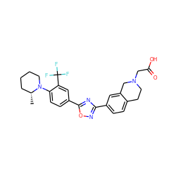 C[C@@H]1CCCCN1c1ccc(-c2nc(-c3ccc4c(c3)CN(CC(=O)O)CC4)no2)cc1C(F)(F)F ZINC000118855139