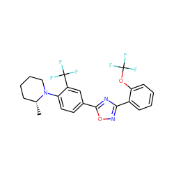 C[C@@H]1CCCCN1c1ccc(-c2nc(-c3ccccc3OC(F)(F)F)no2)cc1C(F)(F)F ZINC000059240272