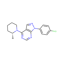 C[C@@H]1CCCCN1c1ncnc2c1cnn2-c1ccc(Cl)cc1 ZINC000072134213