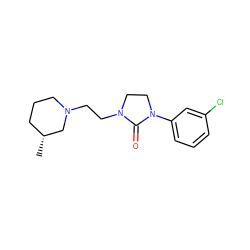 C[C@@H]1CCCN(CCN2CCN(c3cccc(Cl)c3)C2=O)C1 ZINC000042920472