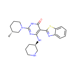 C[C@@H]1CCCN(c2nc(N[C@@H]3CCCNC3)c(-c3nc4ccccc4s3)c(=O)[nH]2)C1 ZINC001772592965