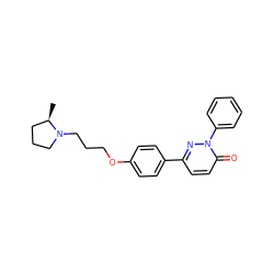 C[C@@H]1CCCN1CCCOc1ccc(-c2ccc(=O)n(-c3ccccc3)n2)cc1 ZINC000072108585