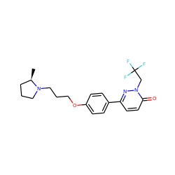 C[C@@H]1CCCN1CCCOc1ccc(-c2ccc(=O)n(CC(F)(F)F)n2)cc1 ZINC000072118730