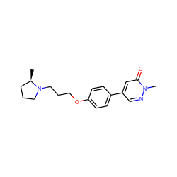 C[C@@H]1CCCN1CCCOc1ccc(-c2cnn(C)c(=O)c2)cc1 ZINC000073297556