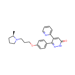 C[C@@H]1CCCN1CCCOc1ccc(-c2n[nH]c(=O)cc2-c2ccccn2)cc1 ZINC000072116680