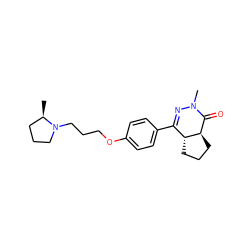 C[C@@H]1CCCN1CCCOc1ccc(C2=NN(C)C(=O)[C@H]3CCC[C@H]23)cc1 ZINC000072127779