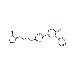 C[C@@H]1CCCN1CCCOc1ccc(C2=NN(c3ccccc3)C(=O)CC2)cc1 ZINC000073223318