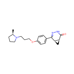 C[C@@H]1CCCN1CCCOc1ccc(C2=NNC(=O)[C@H]3C[C@@H]23)cc1 ZINC000115998330