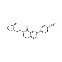 C[C@@H]1CCCN1CCN1CCc2ccc(-c3ccc(C#N)cc3)cc2C1=O ZINC000059113819