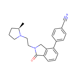 C[C@@H]1CCCN1CCN1Cc2c(cccc2-c2ccc(C#N)cc2)C1=O ZINC000084653046