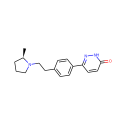 C[C@@H]1CCCN1CCc1ccc(-c2ccc(=O)[nH]n2)cc1 ZINC000073165434